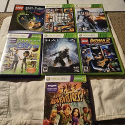 Xbox 360 game lot low price, grand theft Auto 5, battfield 4, Lego Harry potter, halo 4