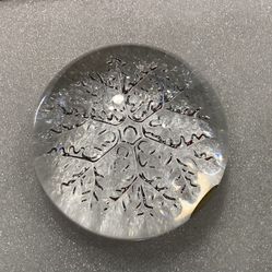 Crystal Snowflake Paperweight from France