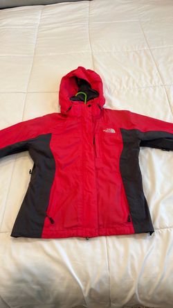The North Face Red and Gray Hooded Jacket