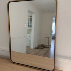 Brass Framed Wall Mirror