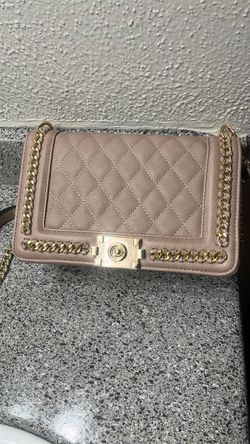 Quilted Crossbody Bag with Gold Chain