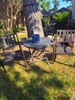 Metal patio bistro set