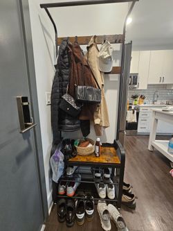 Coat and shoe rack