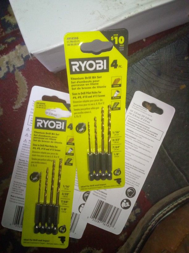 Drill Bits Ryobi Titanium 