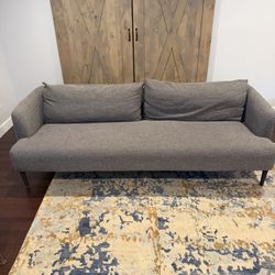 CB2 ronan grey sofa - 85.5"Wx36"Dx32.25"H