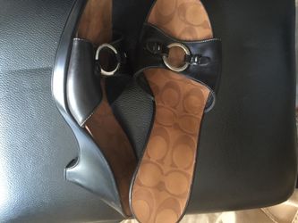 7.5 Coach wedge shoes