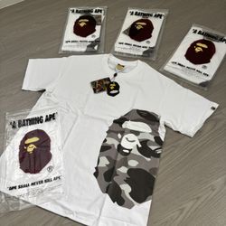 WHITE BAPE TEE 