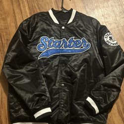 Starters Black Leather Jacket 