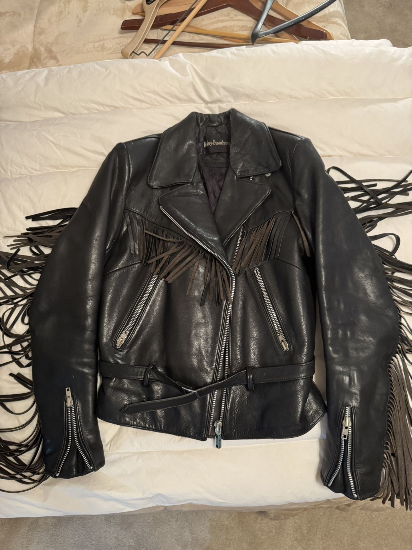 Harley Davidson Women’s Leather Fringe Jacket