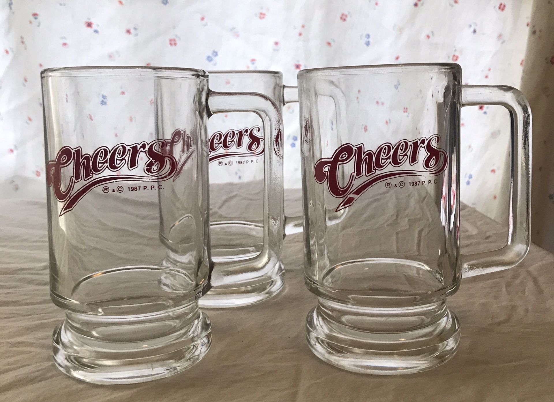 Cheers beer glasses. (Collectible item)