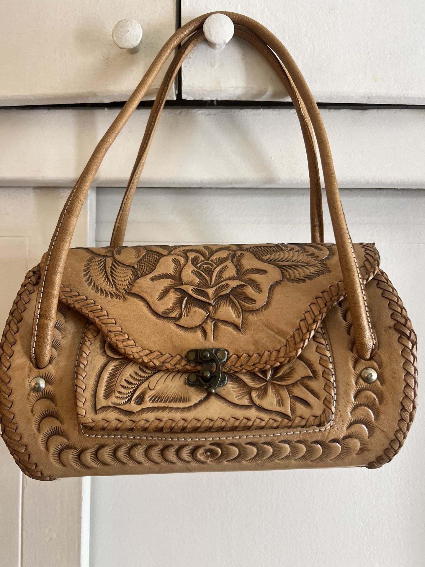 Handmade Cow Hyde Purse From Mexico