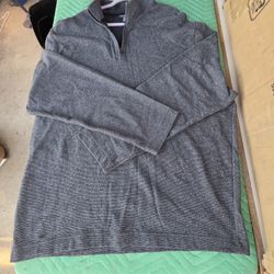 Mens Pre-owned Van Heusen Quarter Zip In Gray  Size Is 3 XLT