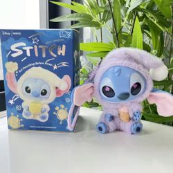 Miniso x Disney Stitch “Eat Something Before Sleep” Vinyl Plush Toy Surprise Box