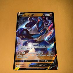 ULTRA RARE Lucario V 027/073 Champions Path - Full Art Holo Pokemon Card 
