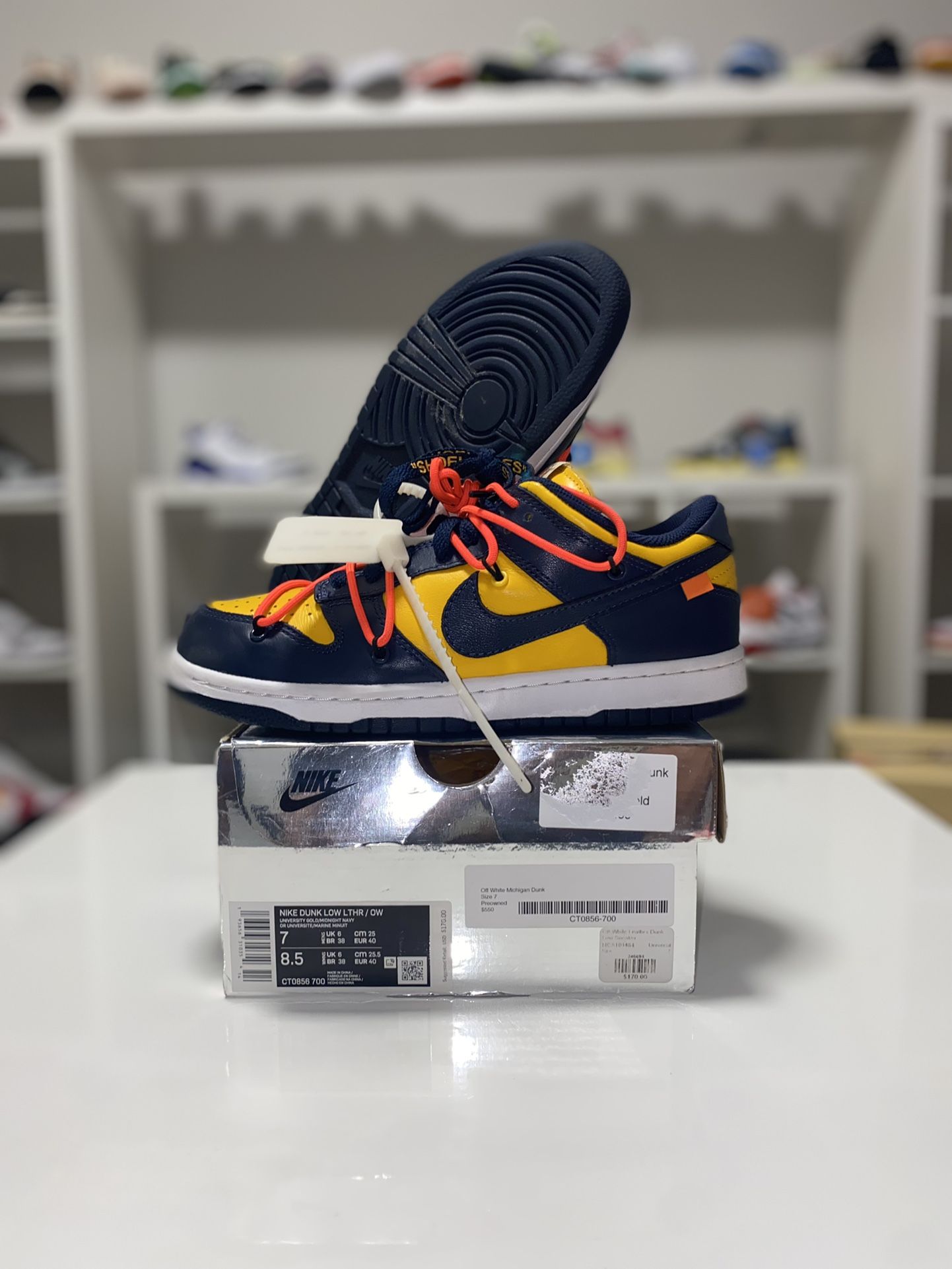 Nike Dunk Off White University Gold Size VNDS