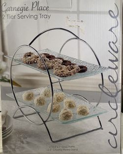 Carnegie Place 2 Tier Serving Tray
