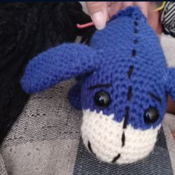 New Handmade Eeyore Crochet Stuffed Animal 