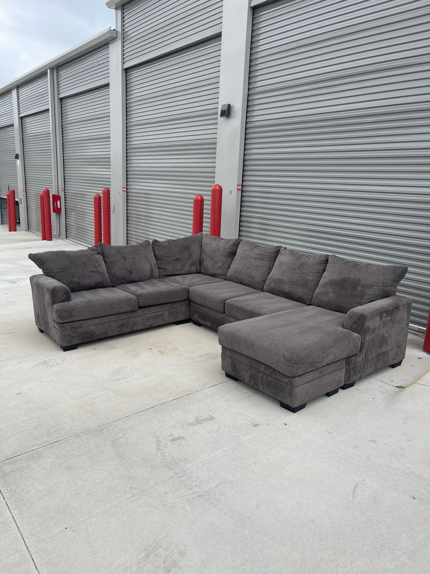Smoke Grey Sectional Couch
