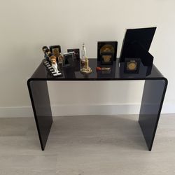  CB2 Peekaboo 38" Smoke Acrylic Console Table