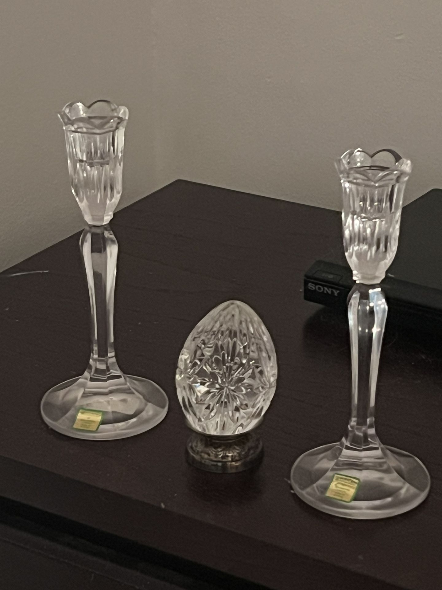 Waterford Crystal Set Of Candlestick Holders 