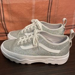 Vans Shoes Vans Old Skool Silver Glitter Size7.5