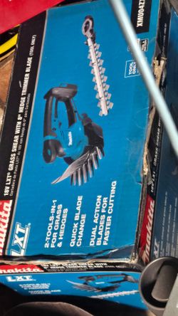 Makita 18V LXT Grass Shear with 8" Hedge Trimmer Blade
