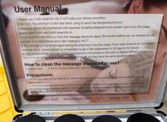 Hot Stone Warmer Kit – Working