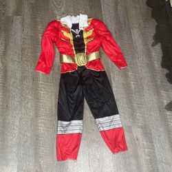 Red Power Ranger Toddler Halloween Costume Size M(3-4T