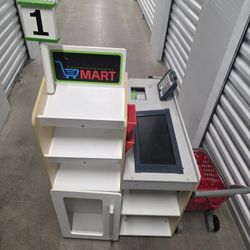 Melissa & Doug Fresh Mart Grocery Store Set With Shopping Cary