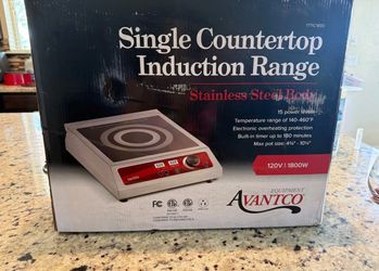 Avantco Single Countertop Induction Range – 1800W Commercial Induction Burner