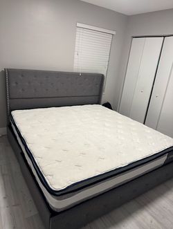 King Size Mattress With Frame And Mattress Topper