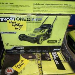 13 And 16 Inch New And Used Ryobi Brushless Cordless Lawn Mower