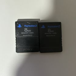 Sony Playstation 2 PS2 Official OEM 8mb Memory Card Genuine SCPH-10020 lot of 2
