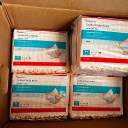(6) New Packs Of Adult Diapers size small