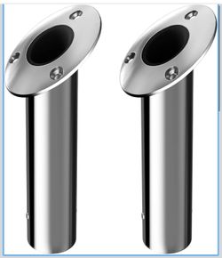 Fishing Rod Holder 3  Pack, 316 Stainless Steel 15/30/90 Degree Rod Holders for Fishing Boat, Flush Mount