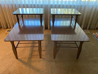 Two matching end tables