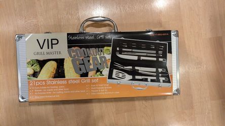 Brand New - 21 Pc Stainless Steel Grill Set - Never Opened