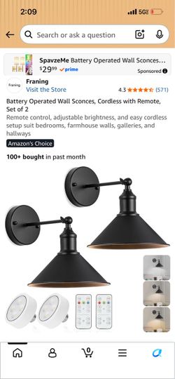 Cordless set of lights for anywhere in the house brand new never opened