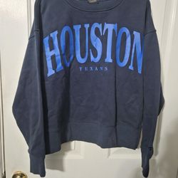Houston Texans L Fanatics Signature Elements Pullover Sweatshirt $85 Retail 
