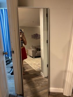 Silver full length mirror