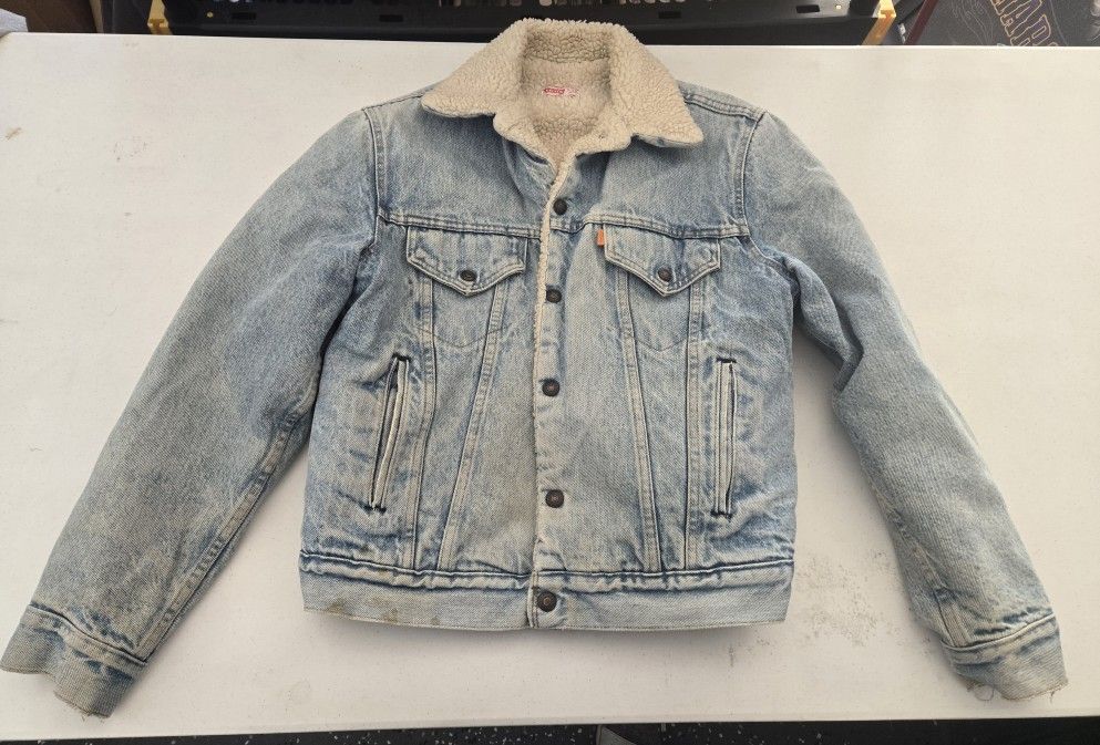 Vintage Wool Lined Levi Button Down Size 40