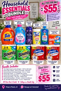 🧻🧺 Household Essentials Bundle – Tide, Downy, Bounty, Charmin & More