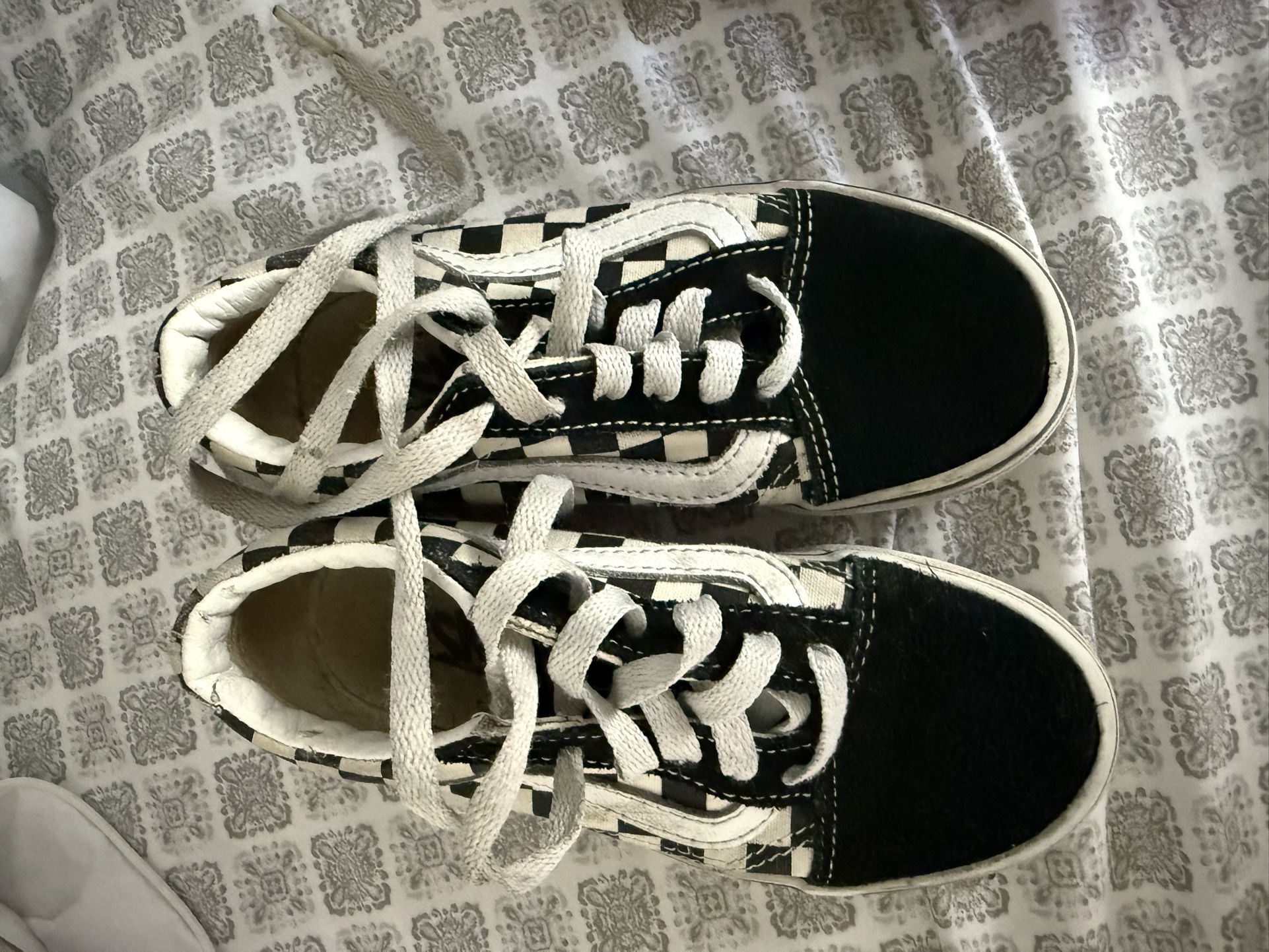 Vans Size 12 Black, And White Checker