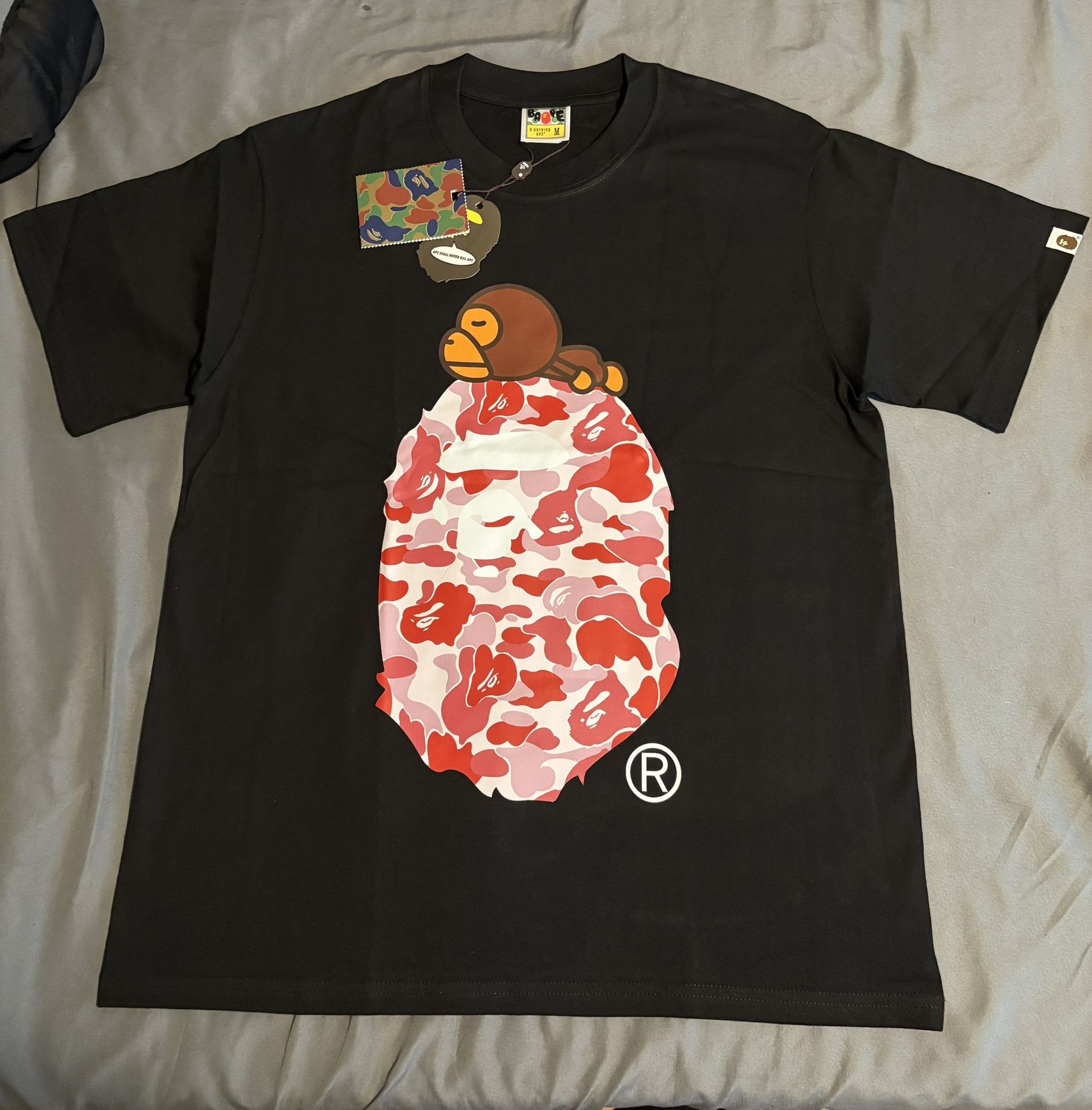 BAPE ABC Camo Milo On Big Ape Tee “Pink”