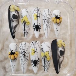 halloween press on nails 3D