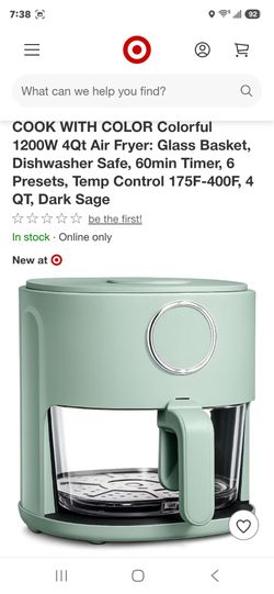 CWC AIR FRYER W/ GLASS PYREX TYPE COOKING TRAY