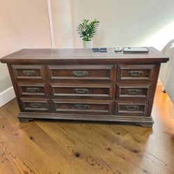 Brown Wood Dresser Pickup Only 