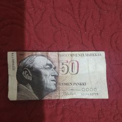 Finland 50 Markkaa Bank Note