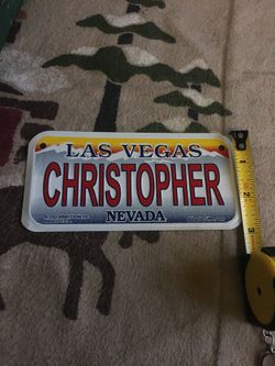 Brand New Las Vegas License Name Plate (Metal) !