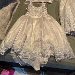 Vestido Para Bautizo Talla 6 Free   Good Condition  